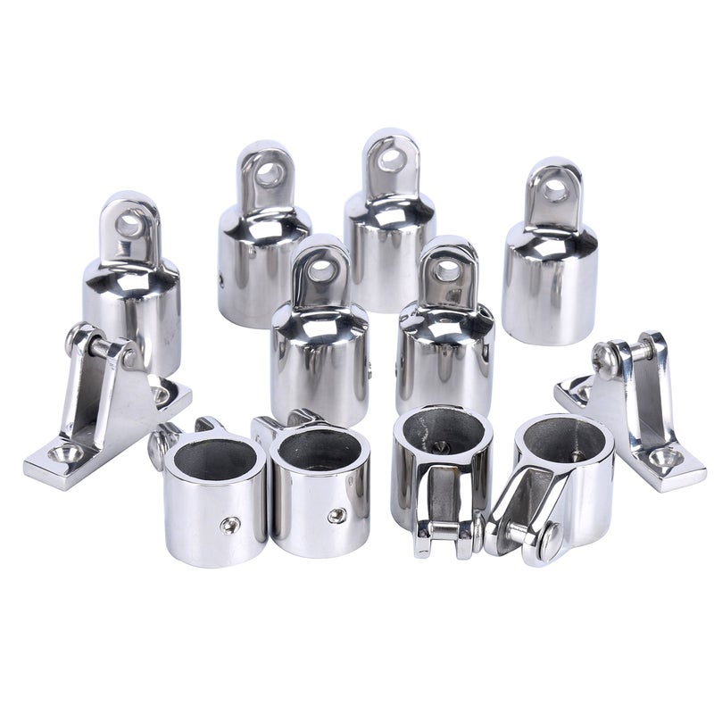 Amarine Made Amarine-made 3 Bow Bimini Top Fittings Fit 7/8" ï¼Œ Bimini Top, LeaningTech, Boat Stainless Steel Jaw Slide Cap Fittings Marine Hardware Set - Image 2
